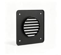 Louvered Ventilation Cover ABS Rain Debris Protection(Black)
