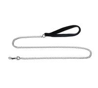 Louvra Laisse Chien Métal Solide 120cm avec Poignée Rembourrée Lead Leash Classique avec Poignée en Nylon Confortable pour Randonnée Marcher Le Chien