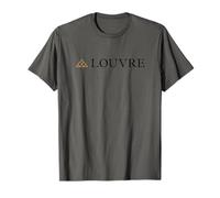 Louvre Art Museum Pyramide Horizontal Lettrage Noir T-Shirt