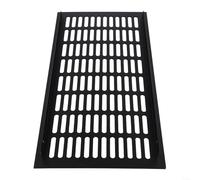 Louvre Grille d'aération rectangulaire efficace pour placard et armoire à chaussures Noir 200 x 400 mm