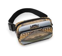 Louvre Museum In Paris Sac banane avec sangle réglable Sac banane tendance pour sports de plein air randonnée Blanc 20 x 13 cm Sac banane imprimé