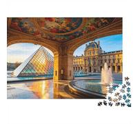 Louvre Museum Jigsaw Puzzle 1000 Pieces Recyclable Material Golden Architecture Puzzles for Adults Amusant Present & Activity for Home Excellent Cadeau Idea for Men 70x50cm/1000pcs