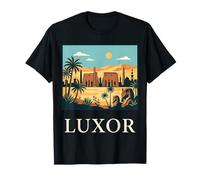Louxor Egypte Ancien Temple Skyline Désert T-Shirt