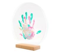 LouYou Empreintes de Bonheur - Kit Empreinte de mains Famille de 3 - Couleurs Pastel - Cadeau Naissance Bébé Fille ou Garçon - Fête des Mères ou des Pères - Coffret Souvenir - Made in France