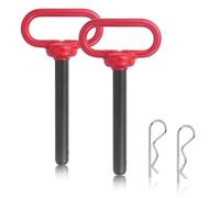 LOUZAGO Lot de 2 goupilles d'attelage de 1,27 x 10,2 cm pour tracteur, goupilles d'attelage et clip de remorque, goupilles d'attelage robustes pour remorque, bateau, voiture, camping-car, camion (1,27