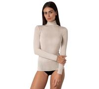 Lovable Con Collo Alto Lupetto E Finiture Invisibili-Modal E Cashmere Elasticizzato-Traspirante, Calda E Morbida-Maglieria T-Shirt à Manches Longues, Sable, X-Large Femmes