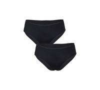 LOVABLE Culotte en Microfibre maximale invisibilité, Volants élasticité différenciée sans Couture, Article 0193, Lot de 2 Femmes Invisibles, Noir, M