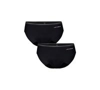 LOVABLE Da Ciclo Mestruale Flusso Medio Invisible Period Panties Bi-Pack Slip, Noir, L Femmes
