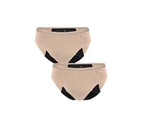 Lovable De Cycle Menstruel Flux Abondant Invisible Period Panties Bi-Pack Slip Femme, Poudre, M