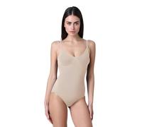 Lovable Modellante Ferretto Seamless-Microfibra Tecnica Senza Cuciture-Finiture Invisibili-Silhouette Shaping Collant de Corps, Poudre, S Femmes