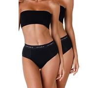 Lovable Period Panties, Cycle Menstruel Haut Culotte Débit Moyen (Lot de 2) Femme, Nero, XL