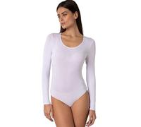 Lovable Scollo Rotondo Ampio-Micromodal Elasticizzato-Morbido E Traspirante-Maglieria T-Shirt à Manches Longues, Blanc, Large Femmes