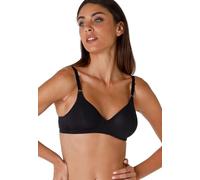 LOVABLE Senza Ferretto Cotton Line Soutien-Gorge, Opaque, Noir, 100D Femmes