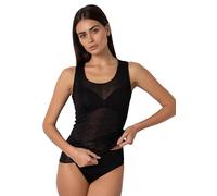 Lovable Spalline Larghe E Girocollo in Modal E Cashmere-Cuciture Piatte, Invisibili-Traspirante, Calda, Morbida-Maglieria Débardeur, Noir, Medium Femmes