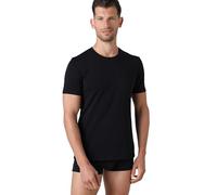 LOVABLE Supima Stretch Shirt col Rond en Coton, Noir, Medium Homme