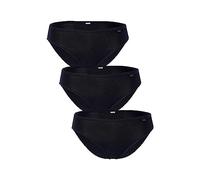 LOVABLE Tai Light Modal Cotton Lovely sous-vêtement de Style Bikini, Noir, M (Lot de 3) Femme