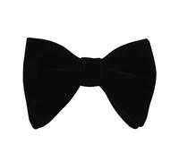 Lovacely Nœud papillon en velours pour homme Taille unie - Noir - Taille unique