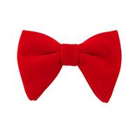Lovacely Nœud papillon en velours pour homme Taille unie - Rouge - Taille unique