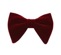 Lovacely Nœud papillon en velours pour homme Taille unie - Rouge - Taille unique