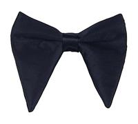 Lovacely Nœud papillon surdimensionné en satin de soie pour homme Couleur unie, B - noir., taille unique