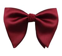 Lovacely Nœud papillon surdimensionné en soie pour homme Couleur unie, C- Orange, taille unique