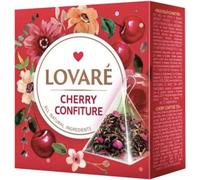 LOVARÉ Confiture de cerises 30g (15 pyramides, thé noir et vert)