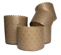 LOVARE Lot de 12 moules à panettone en papier pour pain de Pâques - 9 x 9 cm (H x l) - Forme Kulich - Moules ronds en papier Panettone pour Pâques