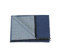 LOVARZI Echarpe homme et femme en laine mérinos Bleu - Foulard hiver très douce Bleue - Idées cadeaux anniversaire & noel