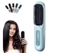 Lovayna La Première Brosse Intelligente pour Cheveux Courts et Fins, avec Affichage LED, Chauffage Rapide, Trois Niveaux de Température, Revêtement Céramique pour le Soin Des Cheveux (Bleu)