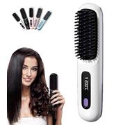 Lovayna La Première Brosse Intelligente pour Cheveux Courts et Fins, avec Affichage LED, Chauffage Rapide, Trois Niveaux de Température, Revêtement Céramique pour le Soin Des Cheveux (Blanc)
