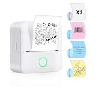 Lovcoyo Imprimante Thermique Bluetooth,Mini imprimante Rouleaux Personnalisés de 6 Étiquettes Autocollantes, Adaptés pour L'école et Le Milieu Professionnel
