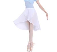 Lovdaswi Jupe de danse irrégulière mi-longue pour femme - blanc - Taille Unique