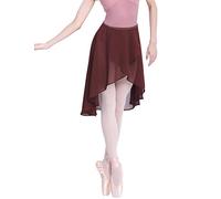 Lovdaswi Jupe de danse irrégulière mi-longue pour femme - marron - Taille Unique