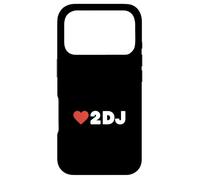 Love 2 DJ Funny Saying Red Heart pour Les Amateurs de Musique Coque pour iPhone 17 Pro