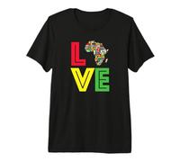 Love Africa Map Motherland T-Shirt Haut de Gamme