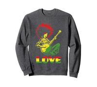 Love African American Black Hippie Banjo Girl Sweatshirt