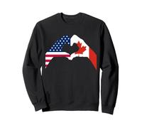Love America Drapeau Canada US EH Sweatshirt