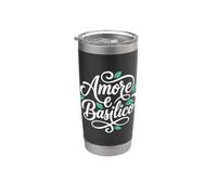 Love and Basil Amore e Basilico Donne cuisine italienne Gobelet isotherme en acier inoxydable double paroi