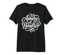 Love and Basil Amore e Basilico Donne Cuisine Italienne T-Shirt Haut de Gamme