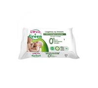Love and Green - 56 lingettes de toilette bébé écologiques - Liniment
