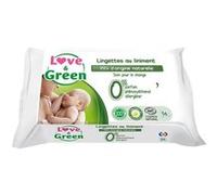Love and Green - 56 lingettes de toilette bébé écologiques - Liniment Blanc G