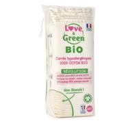 Love And Green ® 60 Carrés Hypoallergéniques - 7.5 X 7.5 Cm - 100% Coton Bio