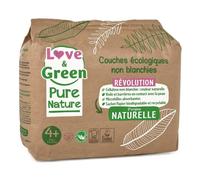 Love & Green Change Bébé Pure Nature Couche Écologique Taille 4+ 35 unités