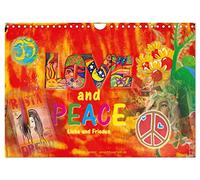 Love and Peace Amour et paix, Version française (Calendrier mural 2026 DIN A4 portrait), Calendrier CALVENDO mensuel