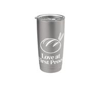 Love At First Proof Levain Starter Gobelet isotherme en acier inoxydable double paroi