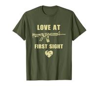 Love at First Sight - Men's Funny Sarcastic Gun Humor T-Shirt