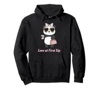 Love at First Sip Panda Amoureux de café Mignon Saint-Valentin Sweat à Capuche