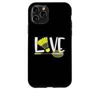 Love Badminton Cute Racket and Shuttlecock Sports Fan Player Coque pour iPhone 11 Pro