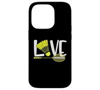 Love Badminton Cute Racket and Shuttlecock Sports Fan Player Coque pour iPhone 14 Pro