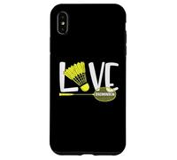 Love Badminton Cute Racket and Shuttlecock Sports Fan Player Coque pour iPhone XS Max
